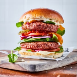 Podwójny wegański burger Podwójny wegański burger